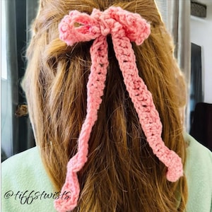 Handmade Crochet Hair Bow Clip Soft Cotton Bow for Baby Toddler Girls and Women Cute Photo Prop and Gift