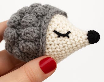 Handmade Crochet Hedgehog Plush: Soft Woodland Toy