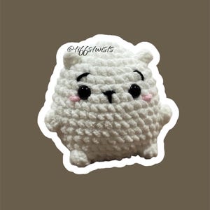 Handgemaakte gehaakte ijsbeerknuffel – schattig amigurumi dierenspeelgoed – zachte knuffelbeer cadeau – kawaii decor
