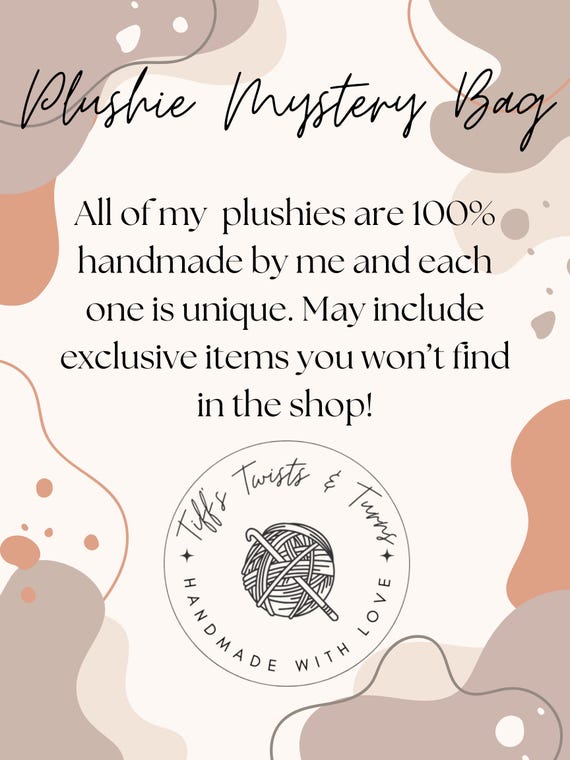 Mystery Crochet Plushie Bag - Surprise Handmade Amigurumi Toys and Extras - Unique Gift for All Ages - Limited Edition Mystery Box