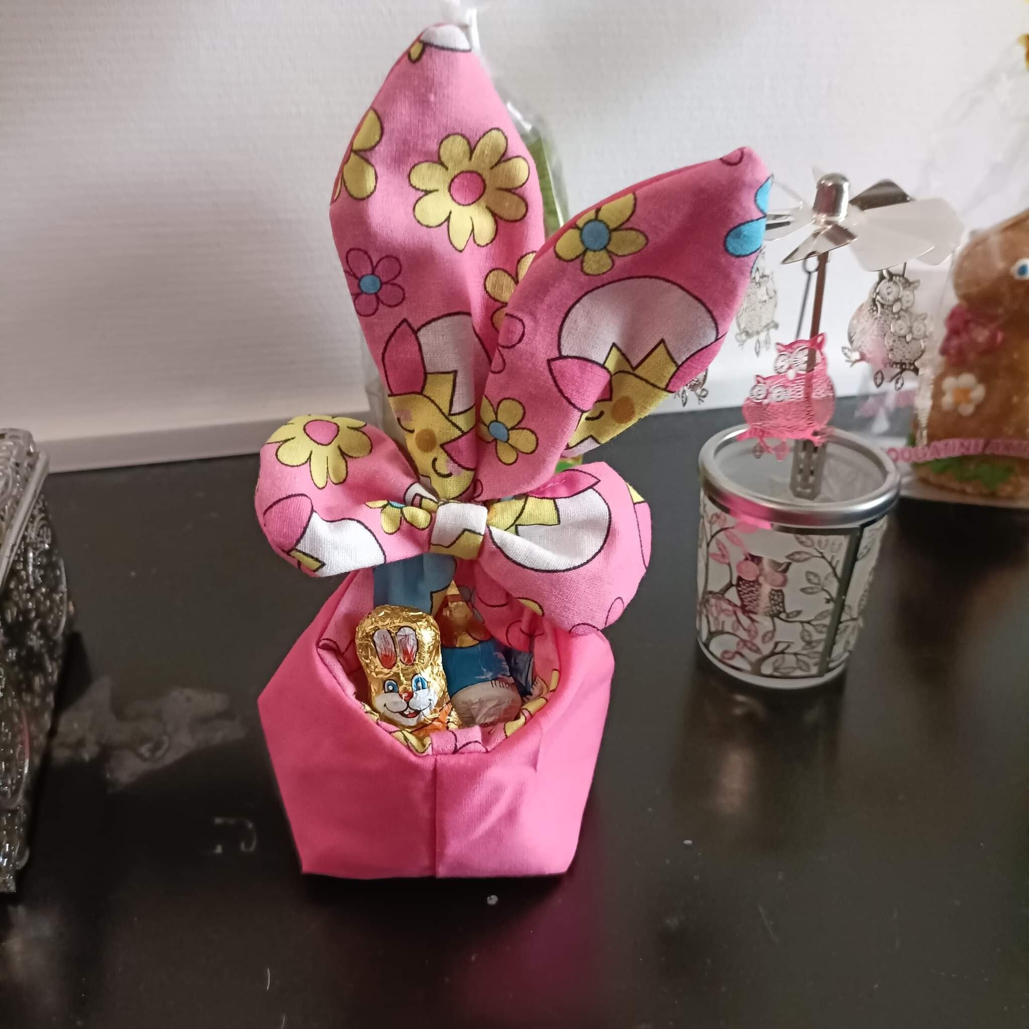 Paniers à Oreilles de Lapin Rose