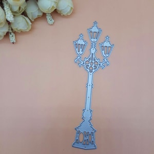 Molde de corte de luz de rua, matrizes de artesanato, modelo de estêncil, matrizes de scrapbooking, cartão faça você mesmo, novas matrizes, corte