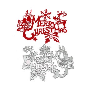 Merry Christamas Word Craft Metal Cut Dies Scrapbooking Dies,Die Cut,Metal Dies