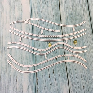 Wave Line Cutting Die,Craft Dies, Stencil Template,Scrapbooking Dies,DIY Card Making New Dies,Die Cut,Metal Dies