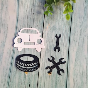 Molde de corte de chave inglesa de carro, matrizes de artesanato, modelo de estêncil, matrizes de scrapbooking, cartão faça você mesmo, novas matrizes, corte