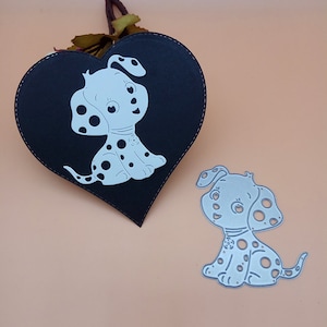 Molde de corte de cachorro fofo, matrizes de artesanato, modelo de estêncil, matrizes de scrapbooking, cartão faça você mesmo, novas matrizes, corte