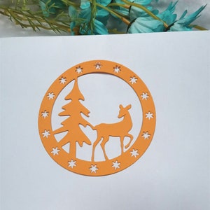 Molde de corte de metal para árvore de cervo de natal, matrizes de artesanato, modelo de estêncil, matrizes de scrapbooking, cartão faça você mesmo, novas matrizes, corte, matrizes de metal