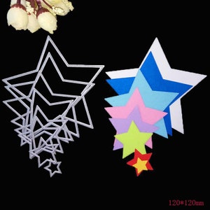 Basic Stars Metal Cutting Die, Craft Dies, Stencil Template, Scrapbooking Dies, DIY Card Making New Dies, Die Cut, Metal Dies