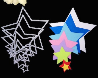 Basic Stars Metal Cutting Die,Craft Dies, Stencil Template,Scrapbooking Dies,DIY Card Making New Dies,Die Cut,Metal Dies