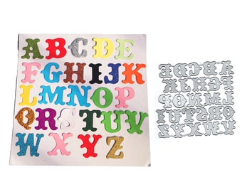 26 letters of the alphabet  Metal Cutting Die,Craft Dies, Stencil Template,Scrapbooking Dies,DIY Card Making New Dies,Die Cut,Metal Dies