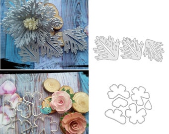 2PCS Flower Cutting Die,Craft Dies, Stencil Template,Scrapbooking Dies,DIY Card Making New Dies,Die Cut