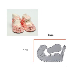 Scarpe per bambini che tagliano stampi, stampi artigianali, modello di stencil, stampi per scrapbooking, carta fai-da-te che crea nuovi stampi, taglio dello stampo