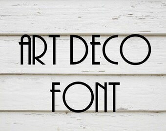 Art Deco font instant digital download file sporting font cutting file printing file SVG font 1920s font 1930s font 20s font