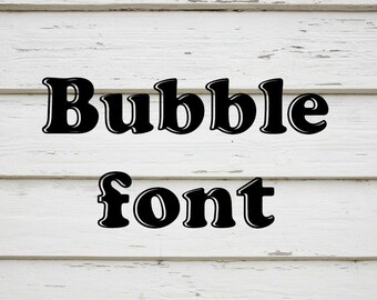 Bubble font instant digital download file bubbles font cutting file printing file SVG 2d font different colours