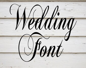 Wedding font instant digital download wedding invitation font cutting file decals file NOT SVG font wedding stationery .ttf font install