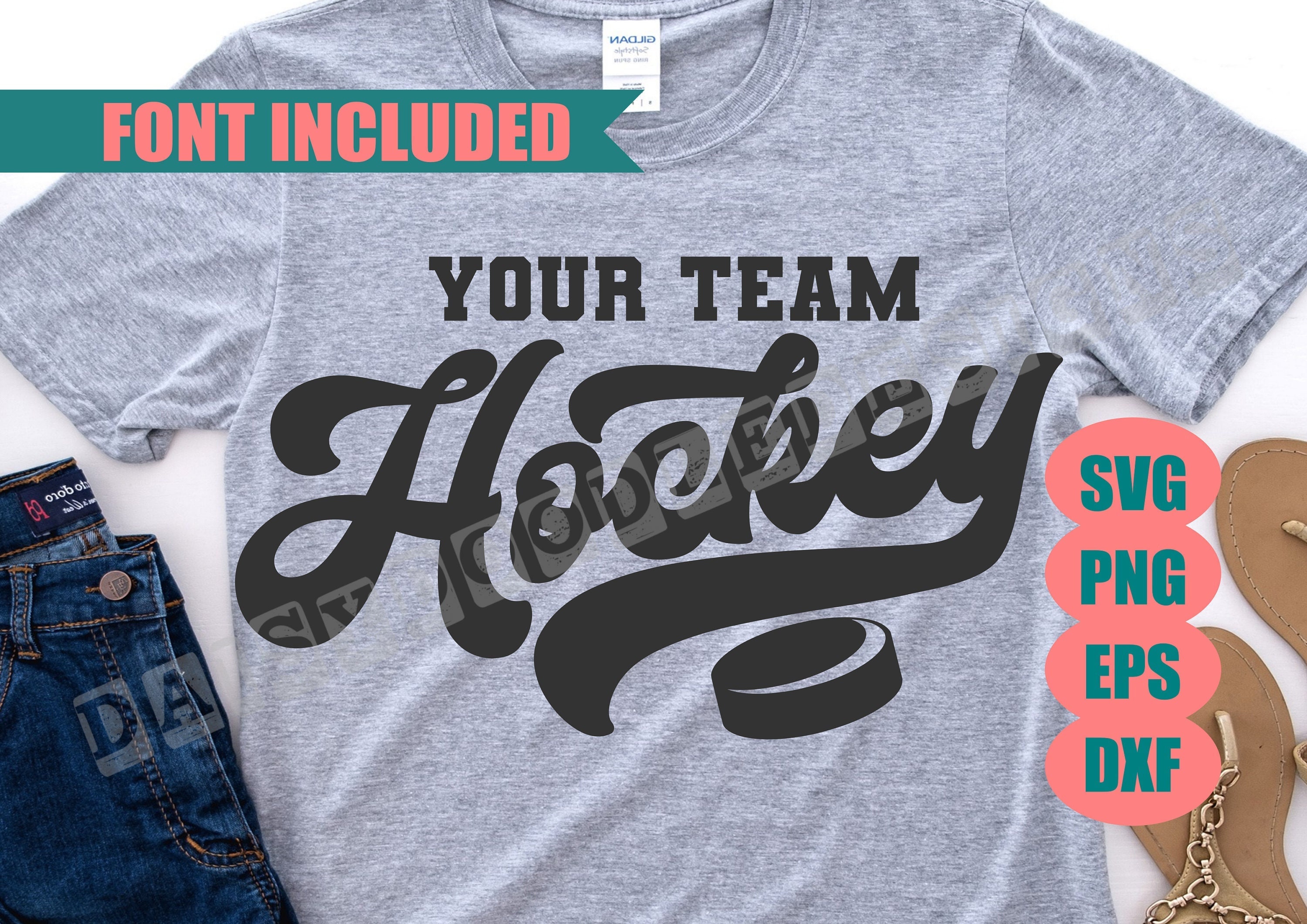Hockey T-shirt Design Player Silhouette By NAZMABD