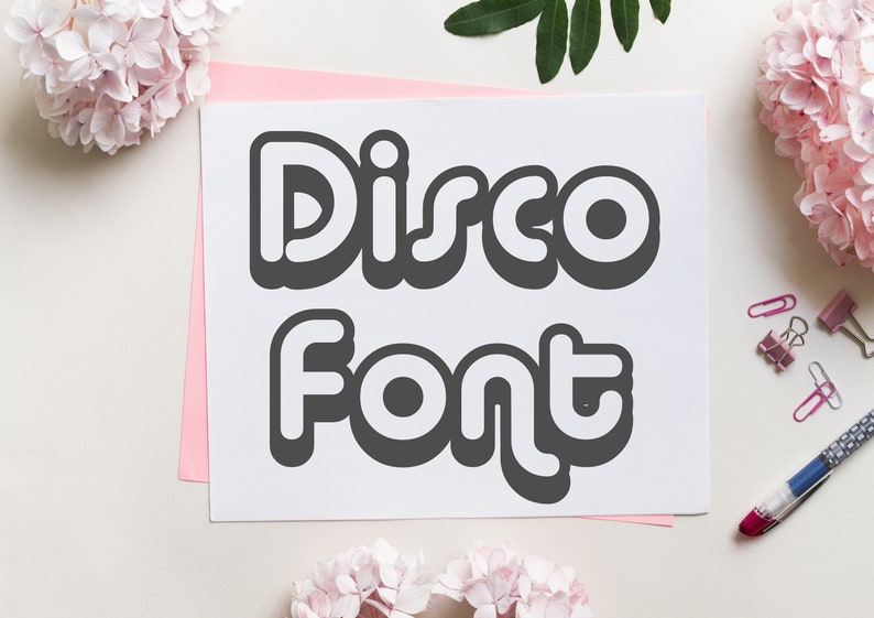 Disco Font Instant Digital Download File 80s Font Cutting File Etsy