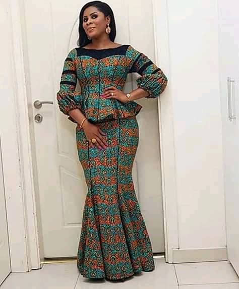 Ankara skirt and blouse