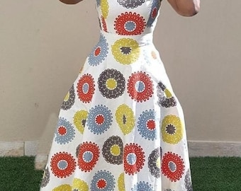 Ankara maxi dress with altar neck/ African party dress/ bespoke African American dress/ African wax/ prom dress black Friday sale