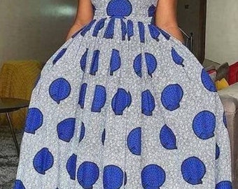 Nike royal blue and white dress prom dress home coming black Friday sale African dress Aesthetic African dress