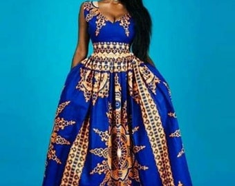 Dashiki maxi dress/prom dress/African American dress/African party dress/wedding dress black Friday sale