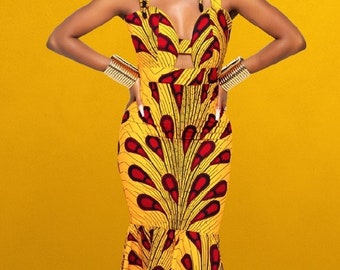 Maxi multicoloured gown