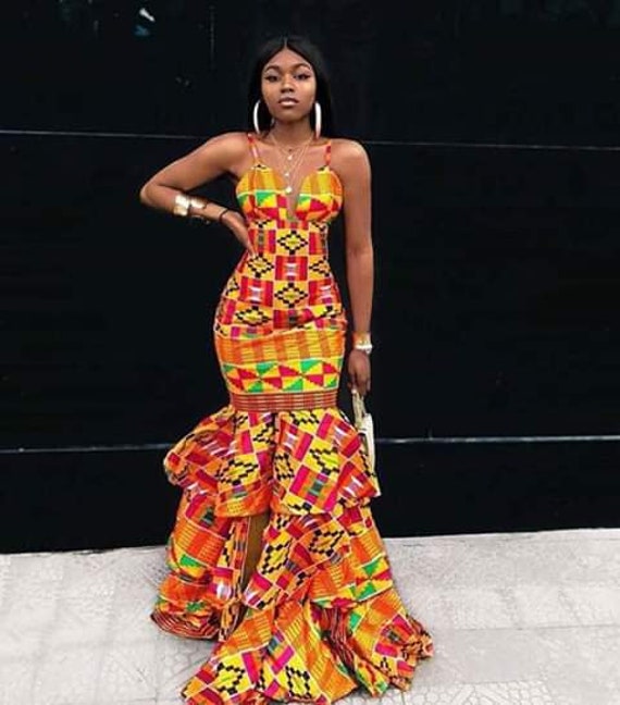 Kente Cloth Ghana West African Print Sleeveless Dress Female