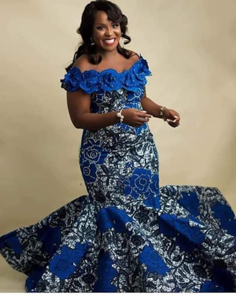 Off Shoulder Mermaid Dress /african American Dress /prom Dress/black