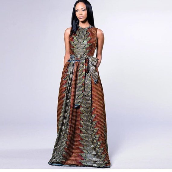 African Print Dress African Maxi Dress African Party Dress