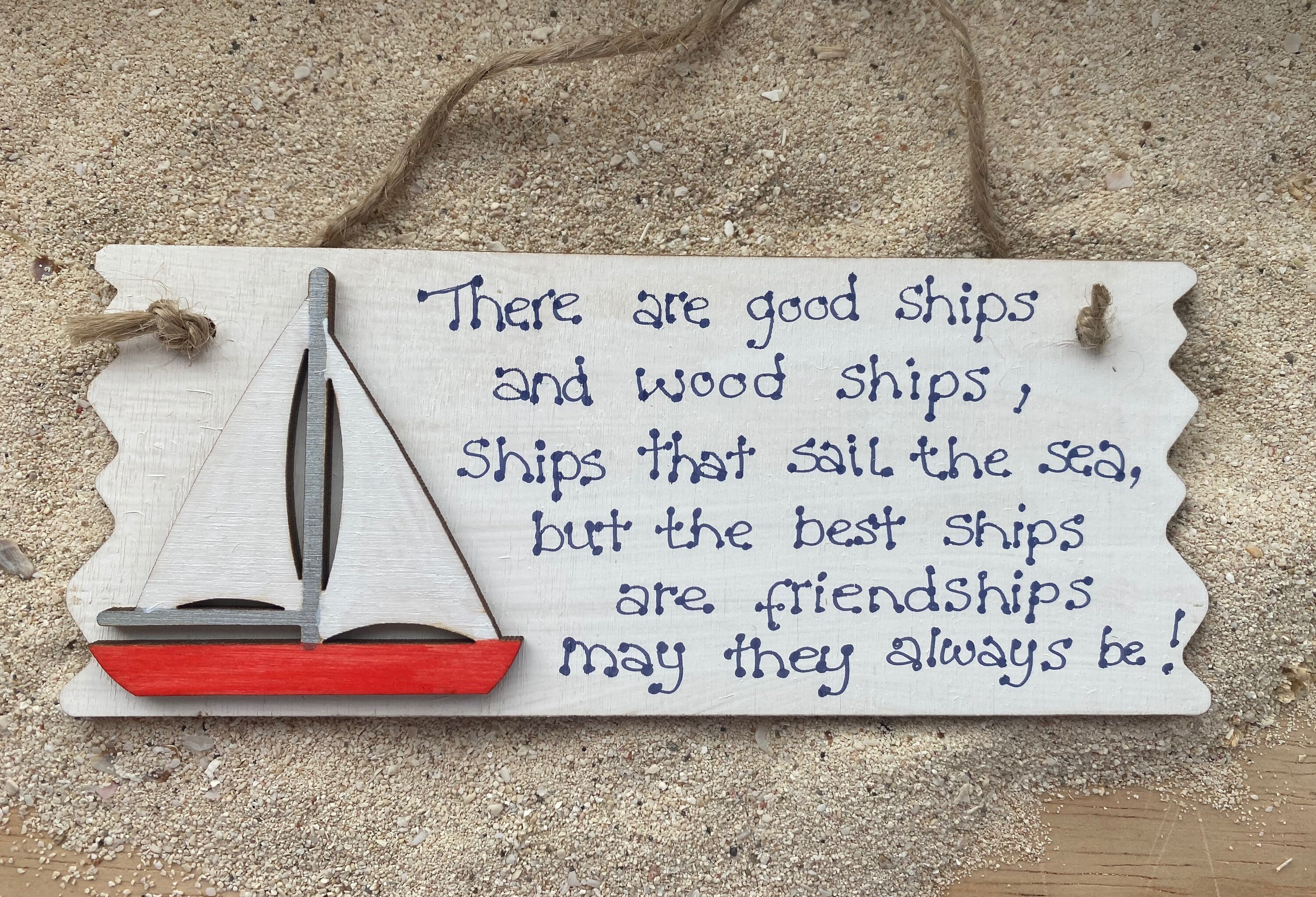 Sailing Boat friendship sign sailing gifts friendship Etsy