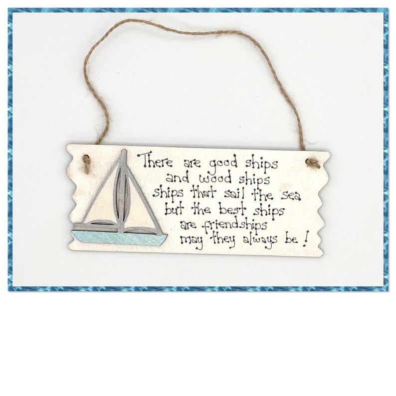 best friend gift Sailing Boat \u201cfriendship\u201d sign friendship sign sailing gifts