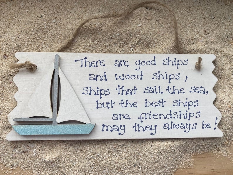 best friend gift Sailing Boat \u201cfriendship\u201d sign friendship sign sailing gifts