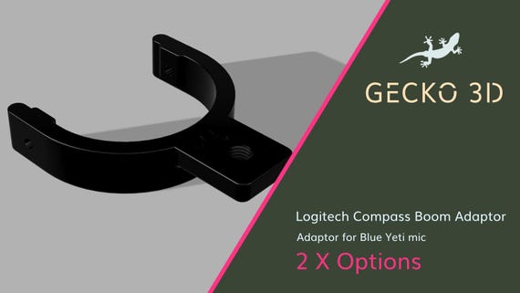 Logitech Compass Boom Arm Mic Mount – Sturdy and Adjustable Holder for Blue Yeti, Perfect for Streaming, Podcasts & Studio Setups