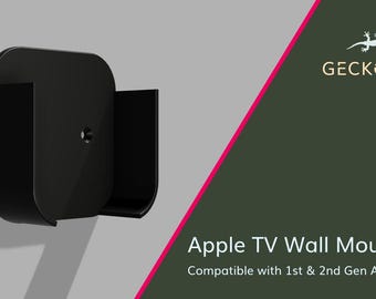 Apple TV 4K Wall Mount – 1st & 2nd Gen | Sleek 3D Printed Carbon Fiber PLA Holder for a Secure and Space-Saving Setup