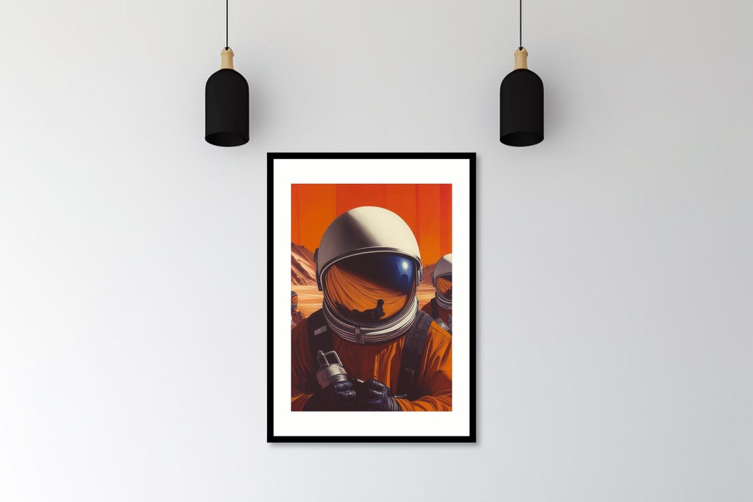 Vintage-inspired 1960's Spaceman Poster | Retro Space Art Print | Mid ...