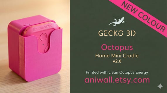 PINK! Octopus Home Mini Mount | 3D Printed Cable-Free Hub Holder