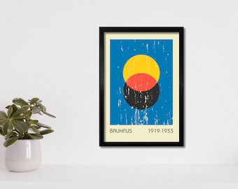 Póster del Círculo Bauhaus - Arte minimalista vintage - Impresión digital