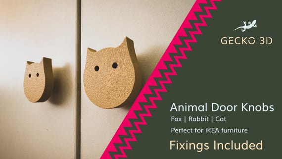 Animal Drawer Knobs – Drawer Handles for Kids’ Cupboards & Wardrobes, Fun and Durable Design to Add a Playful Touch to Any Room