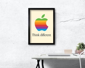 Réplica del póster retro de Apple de los 80 - Arte informático vintage - Descarga digital A3