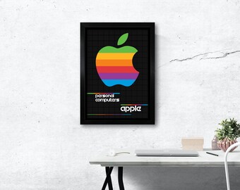 Réplica del póster retro de Apple de los 80 - Arte informático vintage - Descarga digital A3
