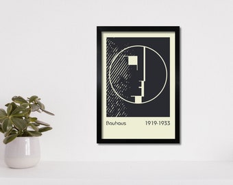 Póster del logotipo de la Bauhaus – Descarga digital / Impresión de arte moderno minimalista