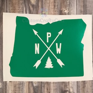 PACIFIC NORTHWEST OREGON State Vinyl Decal