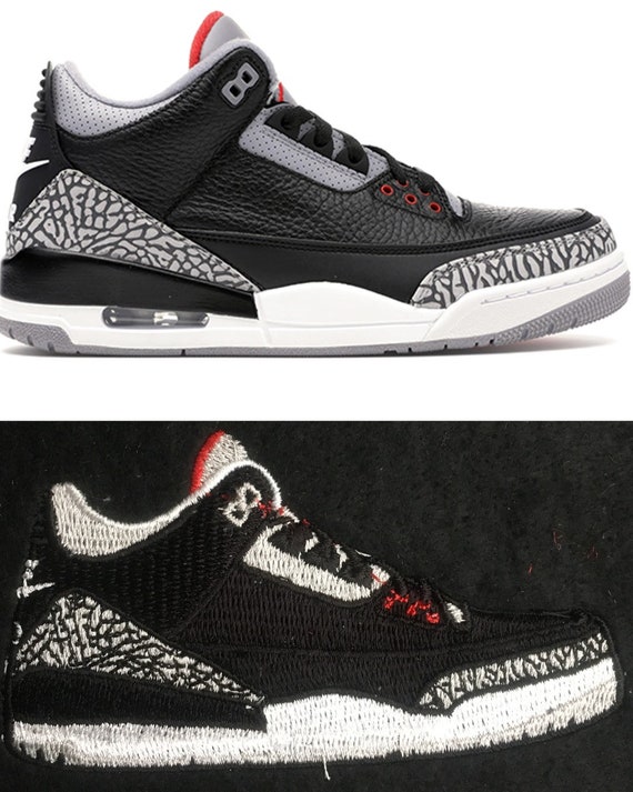 Air Jordan 3 Retro OG Embroidery Patch Etsy