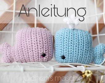 Instructions crochet small whale rattle