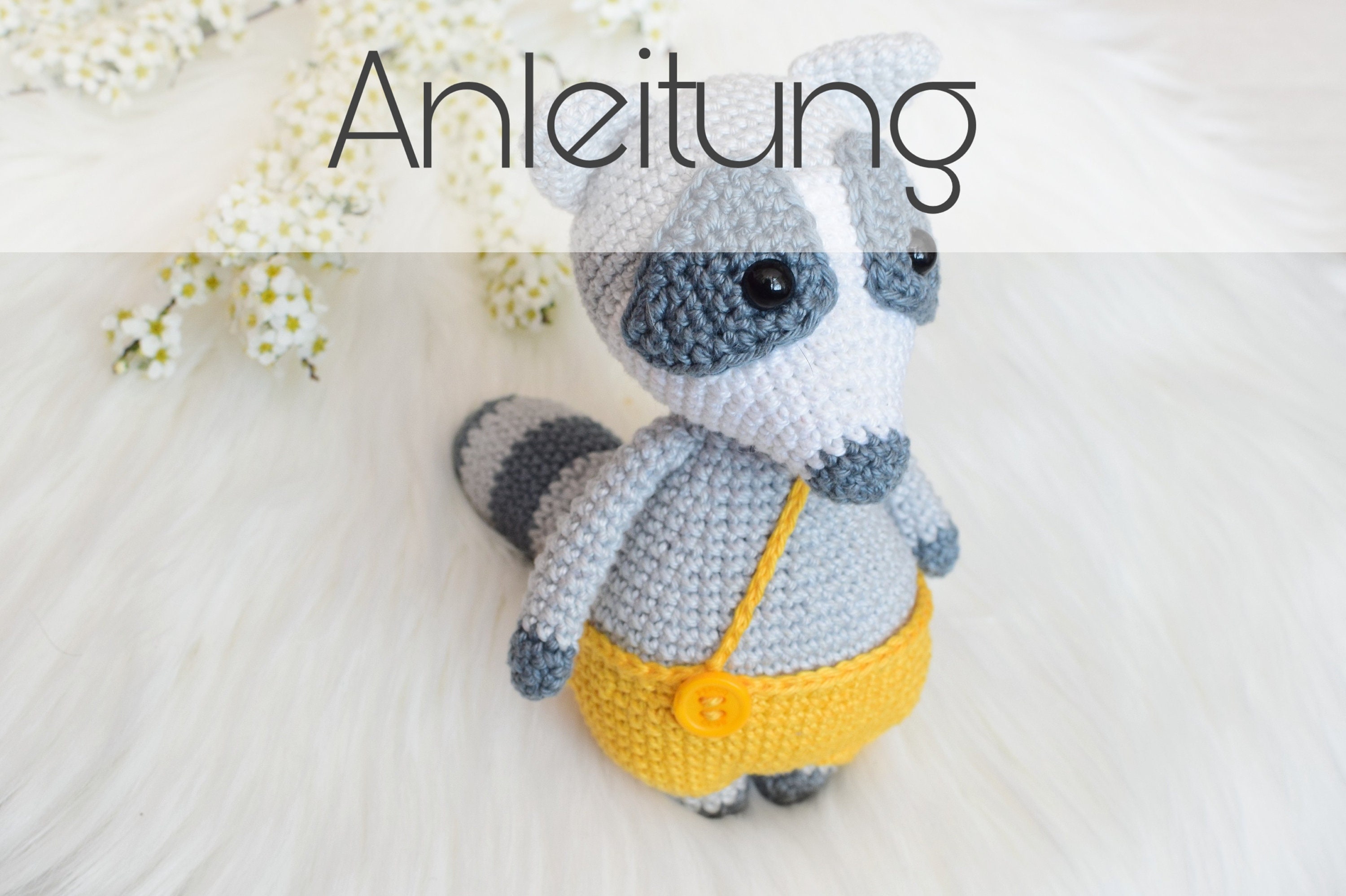 30 Racoon Crochet Patterns for Woodland Amigurumi, Hats, Appliques, and Cozy Handmade... 12 Willi the Racoon Crochet Pattern DE/ENG