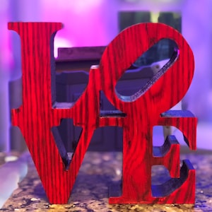 WOOD Philadelphia Love Park Philly Table Sign | Hometown Gift Wedding Gift Bridal Gift Housewarming | SHIPS IMMEDIATELY