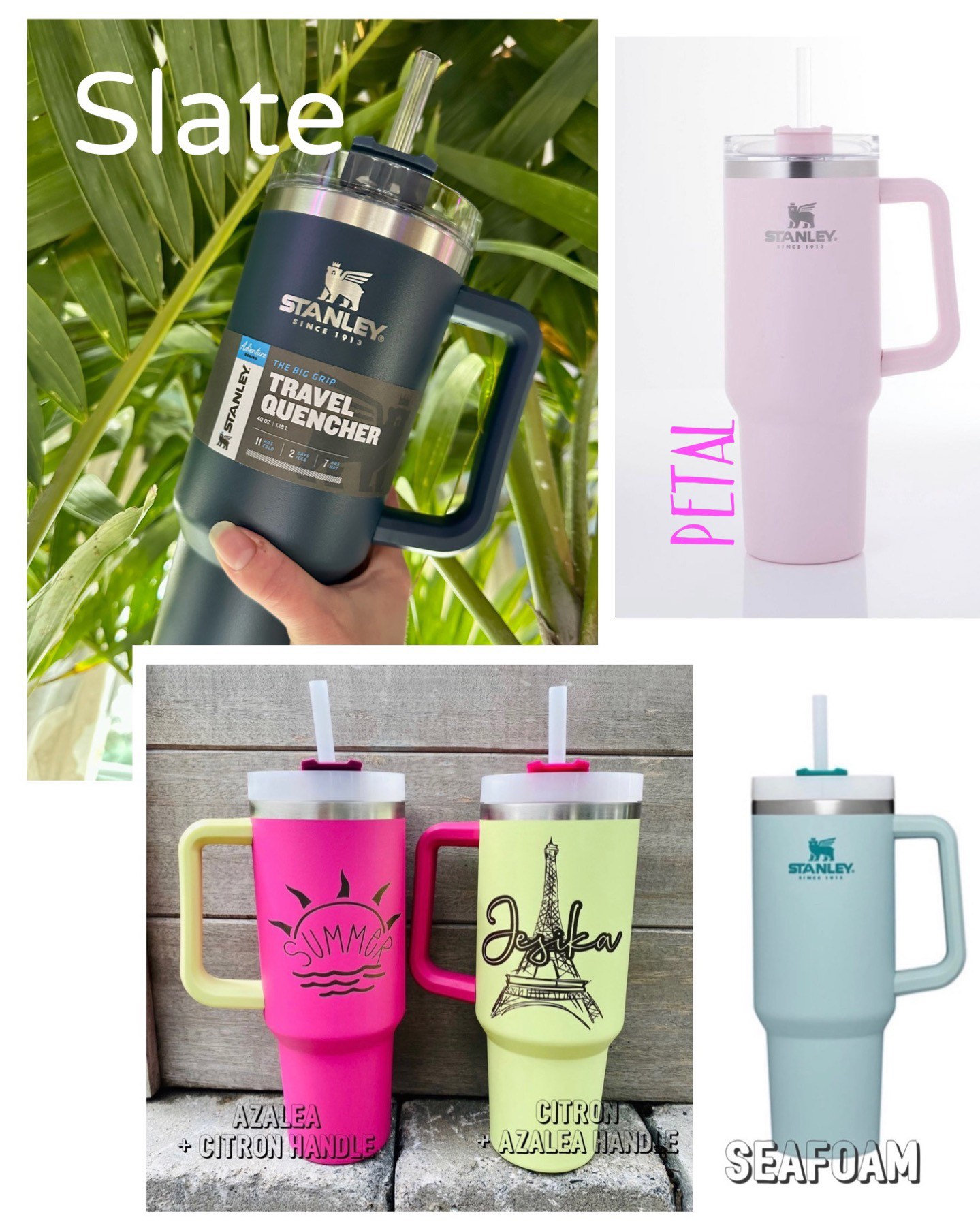 Buy Personalized Engraved Stanley Quencher 40 Oz 30 Oz 20 Oz Dishwasher  Safe Tumbler Stanley Brand Cup With Handle Engraved NOT Stickers Online in  India 