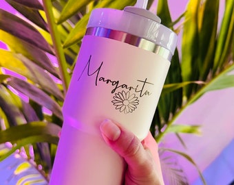 Engraved 20 Oz Stanley Quencher: Dishwasher Safe Tumbler