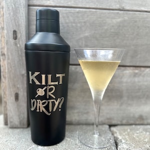 Engraved Cocktail Shaker | Personalized Simple Modern Martini Shaker | Custom Wedding Gift | Best Gift Ever