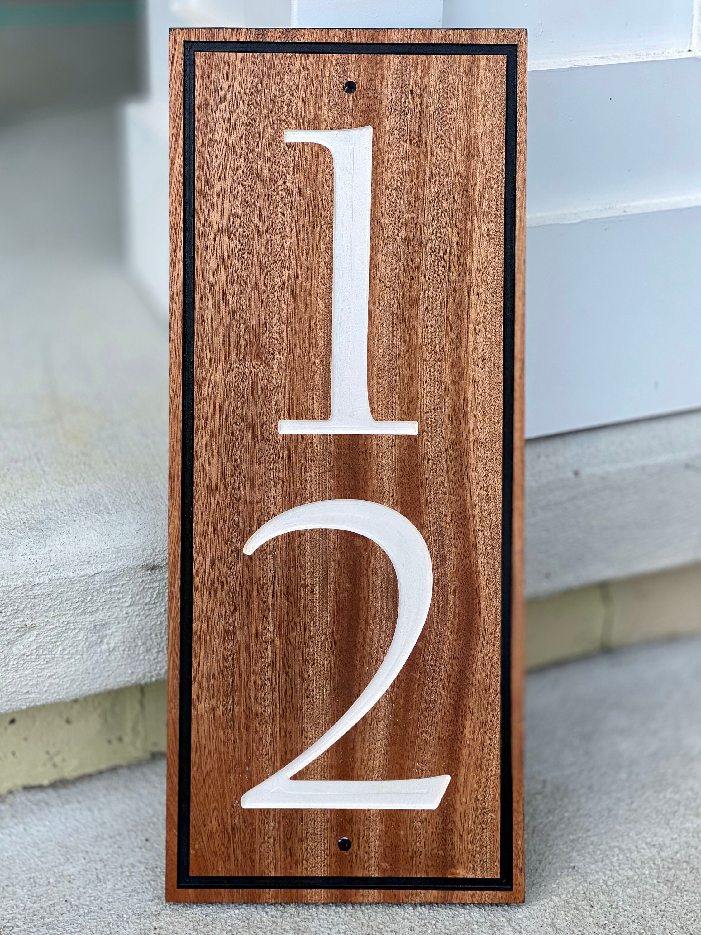 Mahogany Custom Outdoor Address Sign Vertical Cottage Sign Etsy